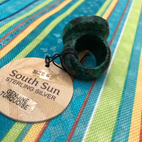 🌞South Sun Turquoise and Sterling Silver Ring! - Picture 4 of 5